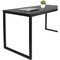 Black MDF and Metal Computer Desk with Waterproof Scratch-Resistant Top